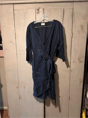 4our Dreamers navy blue Wrap dress